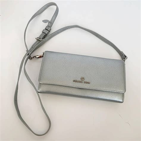 celine dion wallet silver nordstrom|Celine strap wallet.